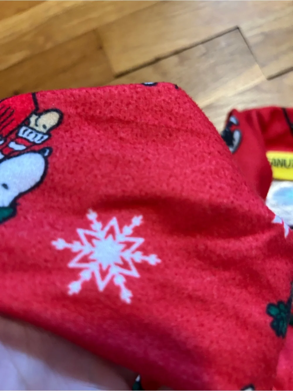 Peanuts Flannel Kids Red Holiday Pajama Set with Snoopy 2T